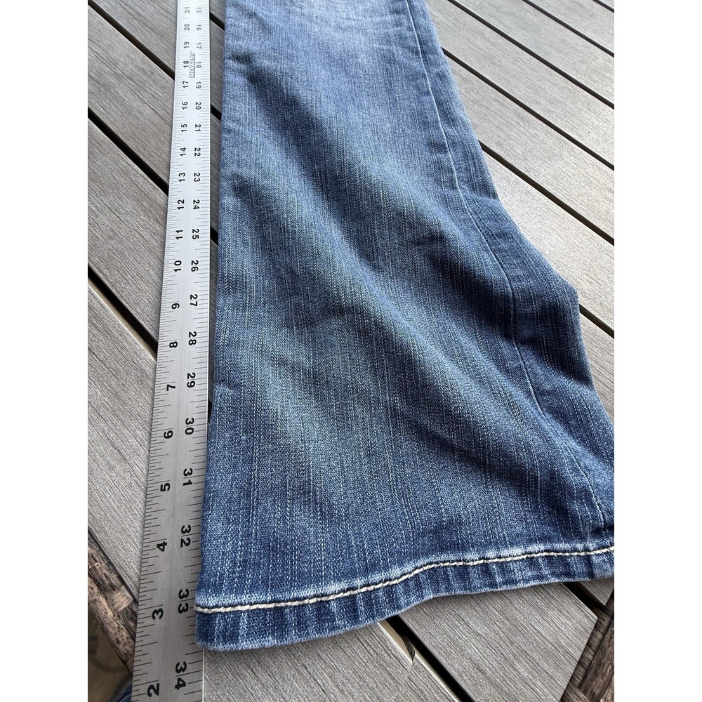 BKE Sabrina Jeans Womens 30x33.5 Med Wash Mid Rise Bootcut Embroidered 90s Y2K - Picture 7 of 8